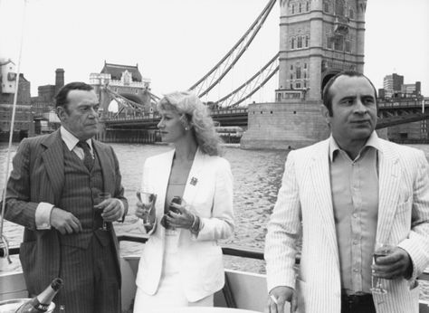 Eddie Constantine, Helen Mirren, Bob Hoskins, The Long Good Friday, 1979 The Long Good Friday, Thatcherism, Friday Film, Bob Hoskins, Waterloo Sunset, Morning Drive, Gangster Films, British Movies, Edinburgh Festival