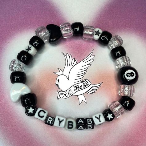 Lil Peep Matching Bracelets, Kandy Braclets, Lil Peep Bracelet Ideas, Lil Peep Bracelet, Matching Bracelet Ideas, Peeps Crafts, Kandi Rave, Diy Kandi Bracelets, Pony Bead Bracelets