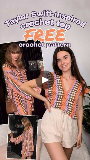 1.2K reactions · 16 shares | Comment "TAYLOR" to get your FREE crochet pattern! 🍑✨

Hey Swifties! 💜🎶 The TAYLOR Crochet Top Pattern is here (inspired by the beautiful crocheted dress Taylor Swift wore recently)! 

The TAYLOR Crochet Top Pattern is quick and easy to make, even faster than the dress! This stunning top features a flattering V-neckline (front and back). It also ensures the peach part is always centered, so the color sequence looks amazing. 🍑💜

Why You'll Love the TAYLOR Crochet Top Pattern:
💜 Flattering v-neckline (front and back)
🎨 Exact color sequence, peach perfectly centered
🎶 Size from XS to 3XL
🧶 Super quick and easy to make, beginner-friendly
🧵Light, airy, and beautiful sleeve and neckline details

Comment ✨"TAYLOR"✨ below to get this pattern for FREE!

Don’t Crochet Top With Sleeves, Taylor Swift Crochet Pattern, Taylor Swift Inspired Crochet, Crochet Taylor Swift, Taylor Swift Crochet, Dress Taylor Swift, Taylor Swift Top, Neckline Details, Crocheted Dress