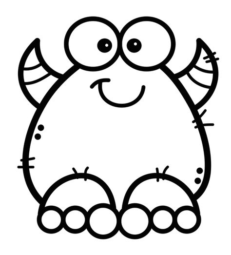 Monster Coloring Pages For Kids, Markers Drawing Ideas, Felt Monster, Monster Coloring Pages, Monster Theme, Monster Drawing, Cartoon Monsters, Halloween Activities For Kids, Art N Craft