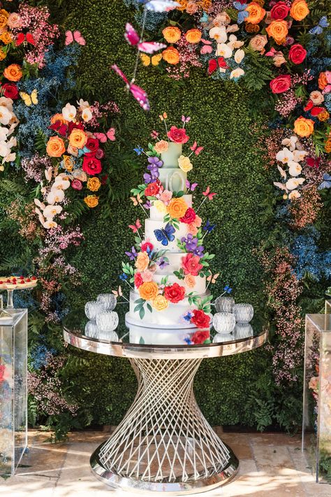 Whimsical Wedding Ideas, Floral Cake Design, 10th Anniversary Party, Floral Archway, Romantic Summer, 10 Year Anniversary, Gorgeous Cakes, Whimsical Wedding, Floral Cake