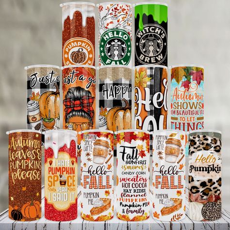 Fall Sublimation Designs, Fall Tumbler, Fall Sublimation, Sublimation Tumbler, Tumbler Design, Candy Corn, Tumbler Designs, Design Bundles, Sublimation Designs