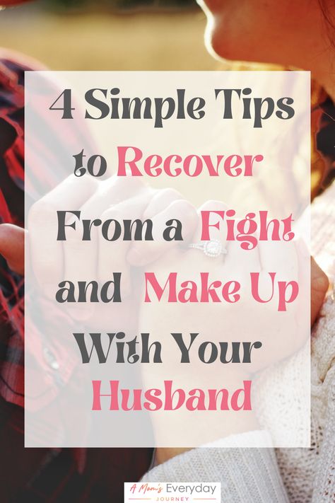 We all know how important communication is in marriage, but that doesn't mean it's always easy. Especially after an argument. It can be hard to recover when you're feeling hurt, frustrated, or misunderstood. Here are 4 simple tips to help you recover and make up with your husband. Argument With Husband, What To Do After An Argument, How To Make Up After An Argument, How To Resolve An Argument Relationships, How To Apologize To Your Husband, When Your Husband Hurts You, Marriage Arguments, Argument Quotes, After Argument