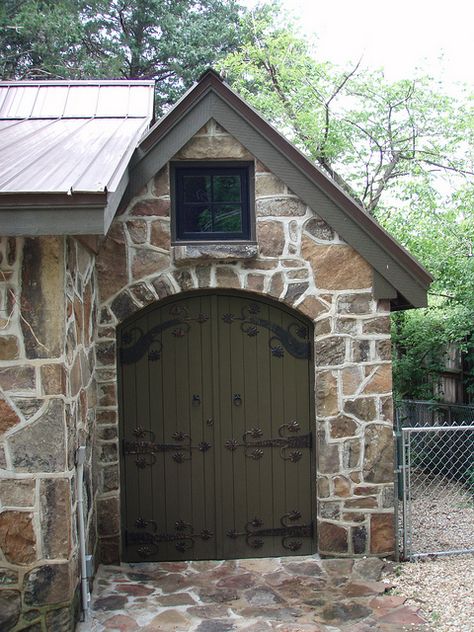 in construction details. golf cart garage doors by kmkirbydesigns, via Flickr Golf Cart Shed, Garage Door Dimensions, Golf Cart Garage, Golf Cart Storage, Quonset Hut, Garage Addition, Craftsman Cottage, Stucco Homes, Shop Buildings