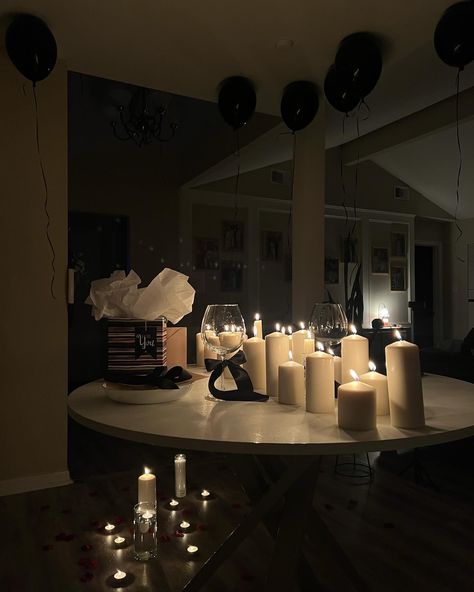 Surprised hubby with a candlelight dinner at home 🕯️ Details of everything is linked in my LTK @shop.ltk & will go in details on stories🤎 S/O to all the brands who collaborated to make this happen 👏🏾🙌🏾 #candlelightdinner #romantic #romanticdinner #dinnerparty #elegantdinnerparty #birthdaysuprise #anniversaryideas #proposalideas #parati Romantic Dinner For Two Candlelight, Candlelight Dinner At Home, Black Home Aesthetic, Pr Unboxing, Car Selfies, Candlelight Dinner, Elegant Dinner Party, Dinner At Home, Channel 2