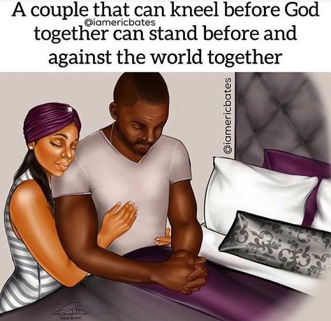 A couple that prays together stays together!! A solid foundation. Black Art Love Couples, Black Art Love, Praying Couple, Praying Together, Art Love Couple, Black Love Quotes, African American Couples, Christian Couples, Black Couple Art