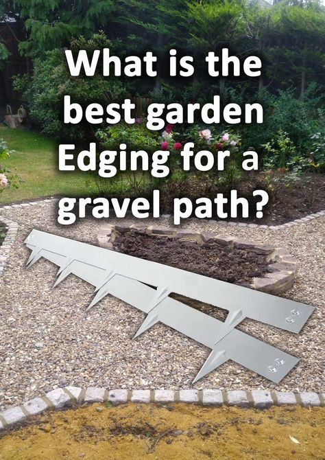 Gravel is an effective and affordable way to build garden paths quickly. However, loose gravels do require robust edging materials to retain the aggregate. Consequently I have listed and summarised 6 of the best edging materials for garden paths. Small Side Garden Ideas Walkways, Gravel And Grass Landscaping, Pea Gravel Garden Edging, Stone Gravel Pathway, Gravel Driveway Landscaping Edging, Walkway Edging Ideas Pathways, Pathway With Rocks, Gravel Garden Edging, Gravel On Side Of House