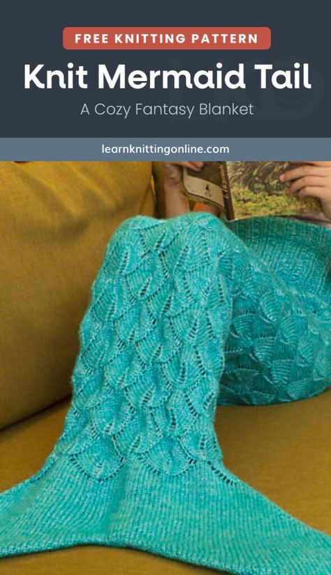 Crochet Haunted House, Knitted Mermaid Tail Pattern, Fast Easy Crochet, Crochet Skeleton, Mermaid Tail Blanket Pattern, Patch Blanket, Knitted Mermaid Tail Blanket, Learn Knitting, Knitted Mermaid Tail