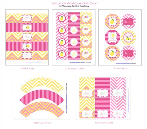 Pink Lemonade Birthday Party, Lemonade Birthday Party, Lemonade Stand Party, Lemonade Birthday, Pink Lemonade Party, Birthday Countdown, Party Logo, Lemonade Party, Kids Birthday Party Decoration