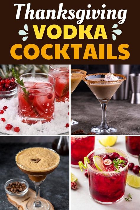 No turkey day is complete without these Thanksgiving vodka cocktails! From martinis to punch to Moscow mules, these drinks are sure to get the party started! Friendsgiving Cocktails Vodka, Thanksgiving Mule Cocktail, Thanksgiving Drinks For Adults, Thanksgiving Recipes Cocktails, Thanksgiving Boozy Drinks, Cute Thanksgiving Cocktails, Mixed Drinks Alcoholic Thanksgiving, Thanks Giving Day Cocktails, Thanksgiving Drinks Alcohol Cranberry