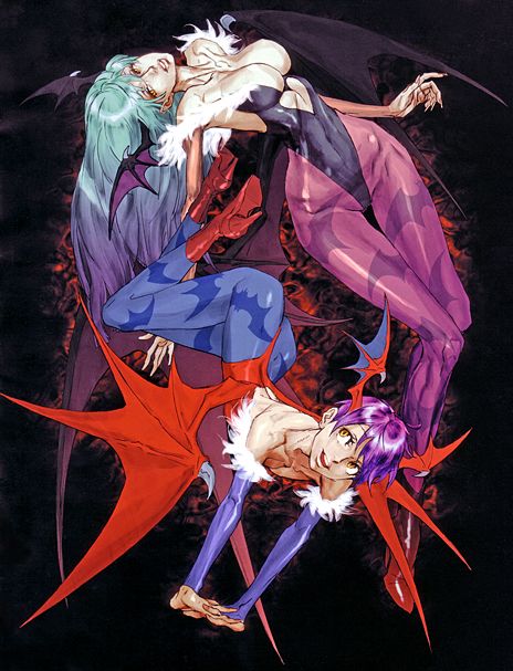 Lilith Darkstalkers, Kinu Nishimura, Capcom Characters, Capcom Art, Street Fighter Art, Chun Li, Comics Art, 영감을 주는 캐릭터, Video Game Art