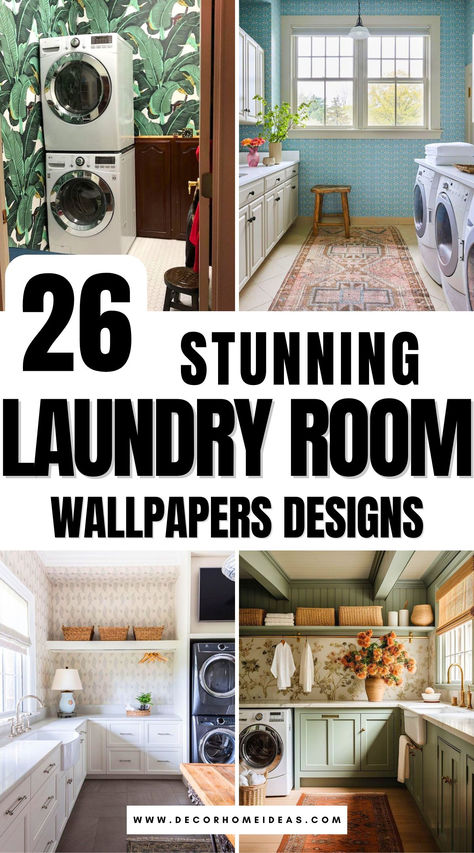 Breathe new life into your laundry room with these 26 stunning wallpaper ideas! From playful prints to elegant textures, these designs will brighten up your space and make laundry day feel a little more inspiring. Discover the perfect wallpaper to add style and warmth to your home’s hardworking corner! Which Wallpaper, Gardening Storage, Room Wallpaper Designs, Wallpaper Best, Storage Organization Ideas, Laundry Room Wallpaper, Laundry Day, Best Suits, Stunning Wallpapers