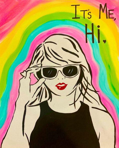 Taylor Swift Art Projects, Taylor Swift Painting Ideas, Taylor Swift Painting, Taylor Swift Ideas, Art Paint Party, After School Art, Taylor Swift Art, Hand Art Kids, Library Crafts