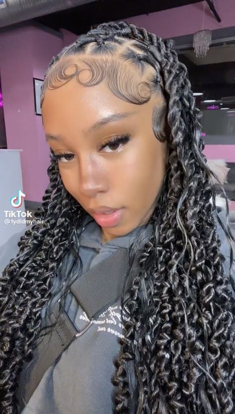 Bohemian Passion Twists, Wig With Butterfly Braid, Butterfly Crown Braid On Wig, Butterfly Braid Wig Install, Black Kids Braids Hairstyles, Locs Crochet, Passion Twists, Boho Twists, Braided Hairstyles For Black Women Cornrows