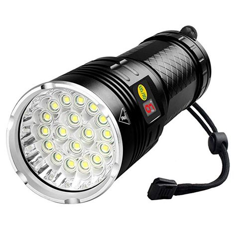 10000 Lumen Flashlight, 18 LEDs Super Bright, Power Display, Built-in battery, USB Type-C Rechargeable - - Amazon.com Super Bright Flashlight, Bright Led Flashlight, Rechargeable Flashlight, Tactical Flashlight, Homemade Tools, Strobe Lights, Camping Lights, Led Flashlight, Cool Tools