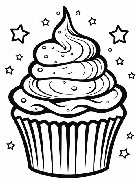 Cupcake Coloring Pages | Hue Therapy Cupcake Coloring Pages, Family Coloring Pages, Cupcake Drawing, Food Coloring Pages, Kids Coloring Pages, Free Coloring Sheets, Easy Coloring Pages, Cartoon Coloring Pages, Flower Coloring Pages