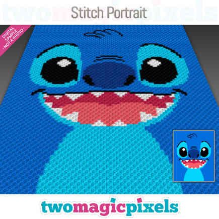 Stitch Disney Crochet Blanket Pattern, Stitch Crochet Blanket Disney, Crochet Stitch Blanket Disney, Lilo And Stitch Crochet Pattern Free, Pixel Art Stitch, Magic Pixels, Stitch Cousins, Two Magic Pixels, Cross Stitch Graph