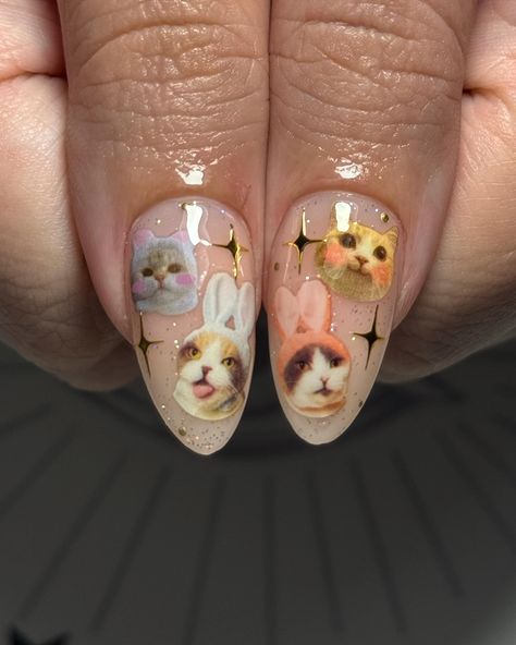 Cuticle Butter, Ongles Design, Cat Nail Art, Medium Almond, Daisy Nails, Really Cute Nails, Dog Nails, Cat Nails, Chocolate Orange