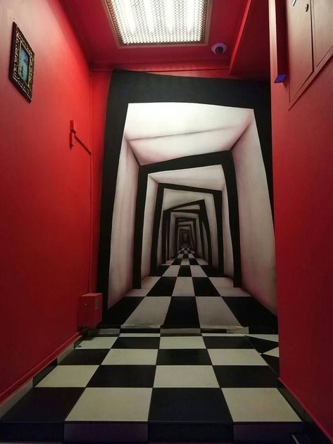 Escape Room Interior Design, Gothic Stage Design, Dark Hotel Aesthetic, Circus Interior Design, Alice In Wonderland Aesthetic Room, Alice In Wonderland Interior Design, Wonderland Bathroom, Alice Aesthetic, Circus Stage