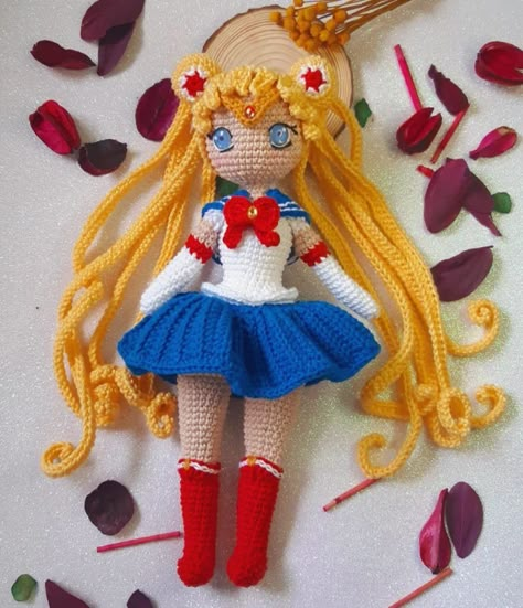 Toy Amigurumi Sailor Moon Free Pattern – Amigurumi Sailor Moon Amigurumi Free Pattern, Sailor Moon Crochet Pattern, Anime Amigurumi Free Pattern, Crochet Sailor Moon, Sailor Moon Amigurumi, Anime Amigurumi, Sailor Moon Wands, Moon Crochet, Saylor Moon