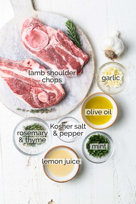 Herb Marinated Lamb Shoulder Chops - Sunkissed Kitchen Lamb Sauce Recipes, Easy Lamb Chop Recipes, Lamb Chops Marinade, Lamb Shoulder Chops, Lamb Marinade, Marinated Lamb, How To Cook Lamb, Lamb Chop Recipes, Lamb Shoulder