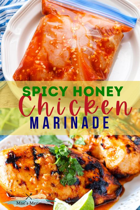 Spicy Asian Chicken Marinade, Sweet And Spicy Chicken Marinade, Hot Honey Marinade, Hot Honey Chicken Marinade, Spicy Chicken Marinade Recipes, Spicy Marinade For Chicken, Spicy Chicken Marinade, Honey Marinade For Chicken, Orange Chicken Marinade