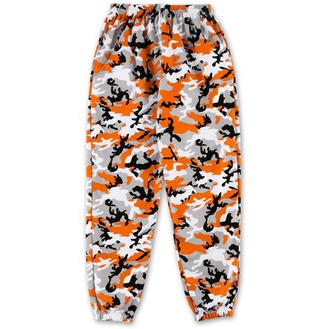 Camo Sweatpants Orange (€37) ❤ liked on Polyvore featuring bottoms Womens Camo Fashion, Kylie Swim, Camo Sweatpants, Cute Sweatpants Outfit, Cute Sweatpants, Camouflage Outfits, Camo Outfits, Camo Fashion, Ladies Blouse Designs