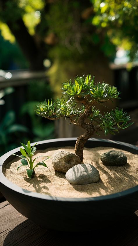 These small Zen garden ideas will help you add a bit of tranquility to your backyard. Explore serene Zen garden design tips inspired by Japanese and Asian aesthetics. Perfect for small spaces, these ideas bring tranquility to your backyard, patio, or front garden. Create your own oasis with rock gardens, meditation spots, and DIY projects. Transform your outdoor areas into serene retreats. Small Zen Garden Ideas, Desk Zen Garden, Zen Garden Ideas, Bamboo Water Fountain, Small Zen Garden, Miniature Zen Garden, Peaceful Meditation, Small Japanese Garden, Pebble Garden