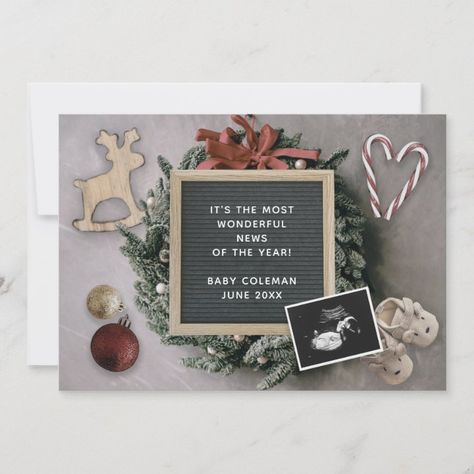 Sonogram Pregnancy Announcement, Christmas Pregnancy Reveal, Baby Sonogram, Baby Announcement Photoshoot, Fun Baby Announcement, Christmas Baby Announcement, Baby Announcement Pictures, Pregnancy Announcement Cards