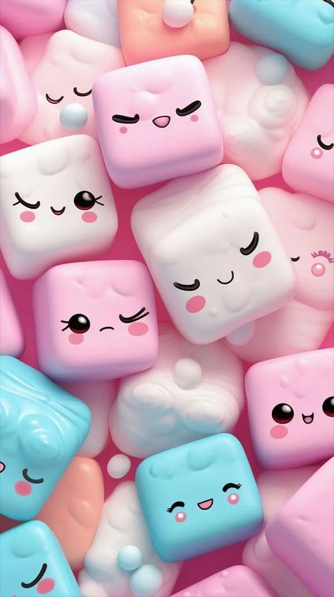 Wallpaper For Home Screen Android, Aesthetic Wallpaper Apps, Iphone 15 Wallpaper Aesthetic, Cute Marshmallows Wallpaper, Iphone 15 Pro Wallpaper, Marshmallow Wallpaper, Custom Home Screen, Digital Wellbeing, 3d Wallpaper Android