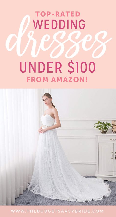 When you see a wedding dress for $100, it probably seems too good to be true. But these reviews may persuade you to give these affordable wedding gowns a closer look! 👰🏼https://thebudgetsavvybride.com/100-amazon-wedding-dresses/?utm_source=pinterest Wedding Dresses Amazon, Long Beach Wedding Dresses, Wedding Dresses Under 100, Amazon Wedding, Chiffon Wedding Gowns, Inexpensive Wedding Dresses, Long Bridal Gown, Summer Dresses For Wedding Guest, Affordable Wedding Dresses