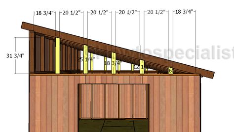 12x16 Lean to Shed Roof Plans | HowToSpecialist - How to Build, Step by Step DIY Plans Building A Shed Roof, Kayak Storage Rack, Lean To Roof, Lean To Shed Plans, Shed Construction, Modern Shed, Lean To Shed, Cheap Sheds, Kayak Storage