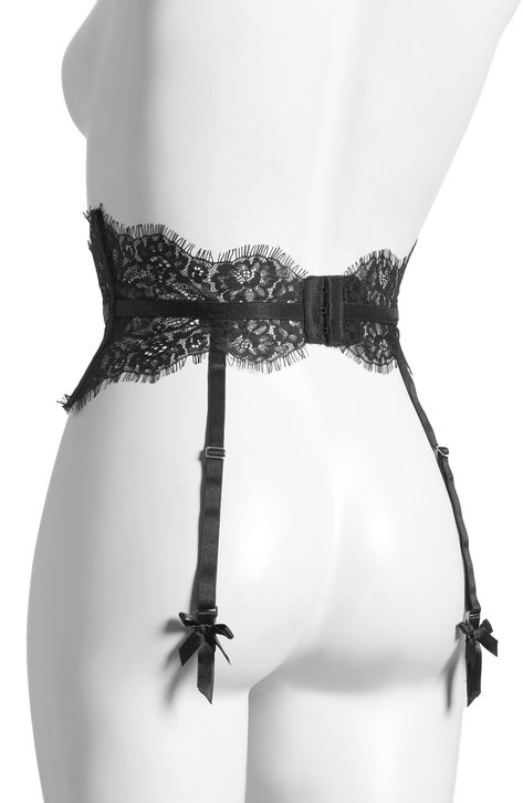 Eyelash lace lends extra spice to this flirty garter belt with fully adjustable straps for the perfect fit. 100% nylon Machine wash, line dry Imported Lingerie Garter Belt, Lace Garter, Dita Von, Dita Von Teese, Nightwear, Eyelashes, Adjustable Straps, Perfect Fit, Nordstrom