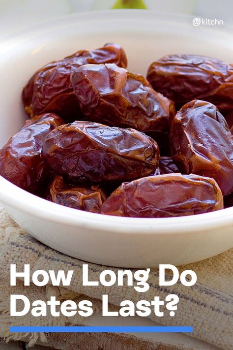 In addition to their irresistibly sweet flavor and versatility, dates, when stored properly, have a seriously lengthy shelf life. Even when they lose moisture and harden, there’s still a way to revive that tender bite. But that doesn’t mean they last forever. Dates can, and do, go bad. There are three telltale signs to watch out for signaling those sweet dates have taken a turn for the worse. #dates #date #kitchentip #kitchentips #kitchenhacks #cookingtip #cookingtips How To Store Dates, What Can You Make With Dates, Cooking With Dates Recipes, Dried Date Recipes, Recipes Using Dried Dates, Fresh Dates Recipe, How To Eat Dates, What To Do With Dates, What To Make With Dates