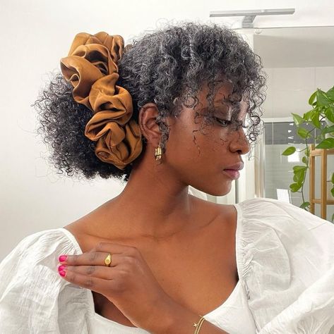 Formal Hairstyle Natural Hair, Protective Updo Hairstyles, Natural Hair Scrunchie Hairstyles, Poc Hairstyles, College Hair, Photoshoot Spring, Type Chart, Nice Hairstyles, Cabello Afro Natural