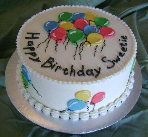 Round Birthday Cakes, Cake Balloon, Birthday Cake Design, Park Party, Birthday Sheet Cakes, Aesthetic Birthday, Online Cake Delivery, Vintage Cakes, Cake Vanilla