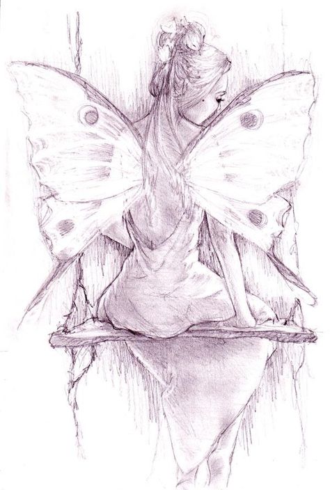 Fairy Sketch, Creature Fantasy, Fairy Tattoo Designs, Fairy Drawings, Angel Drawing, Fairy Pictures, Fantasy Drawings, Fairy Artwork, Fairy Coloring Pages