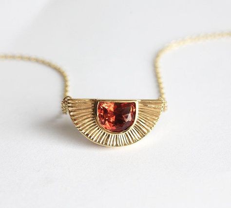 Simple Unique Necklace, Sunrise Necklace, Sunstone Necklace, Sunset Necklace, Danty Jewelry, Sun Jewelry, Sunstone Jewelry, Oregon Sunstone, Sun Necklace