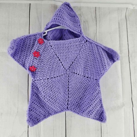 Crochet Cocoons For Baby Star Style - New Pattern Ideas For Beginners Crochet Cocoon, Star Crochet, Personal Closet, Baby Cover, Star Style, Knit Hoodie, Knit Or Crochet, Fabric Tags, Pattern Ideas