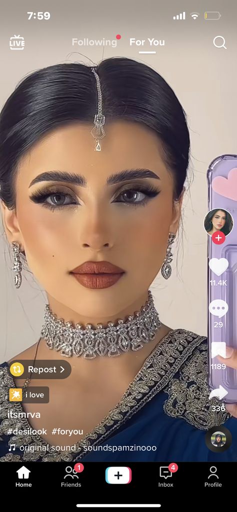 Desi Wedding Guest Makeup, Desi Wedding Makeup, Indian Inspired Makeup, Desi Makeup Looks, 21st Makeup, Shaadi Makeup, Desi Bridal Makeup, Pakistani Makeup Looks, Mother Of Bride Makeup