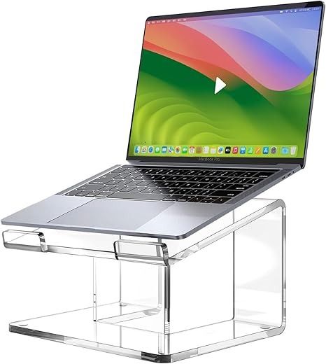 Amazon.com: FUCDTEFC Acrylic Laptop Stand for Desk, Laptop Riser for 15-17.3 Inch Laptops, Ergonomic Laptop Holder, Computer Stand for Laptop Compatible with Macbooks and Notebooks- Clear : Electronics Acrylic Laptop Stand For Desk, Clear Electronics, Acrylic Laptop Stand, Laptop Stand For Desk, Laptop Riser, Desk Laptop, Laptop Holder, Computer Stand, Laptop Stand