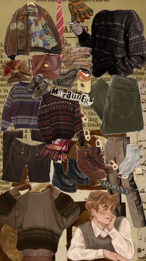 #outfitinspo #art #vibes #vintage #marauders#remuslupin#siriusblack#wolfstar 70s Aesthetic Men, Remus Lupin Outfit, 7th Grade Outfits, Middle School Fashion, Grunge Academia, Masc Fashion, Cute Harry Potter, 70s Outfits, All The Young Dudes