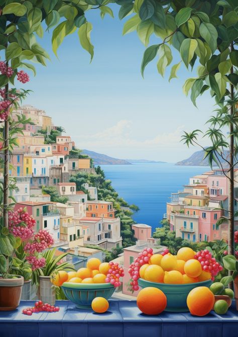 - Positano painting, Amalfi Coast artwork, digital lemon art, Italian seascape, vibrant Positano canvas, Amalfi lemon painting, coastal Italy illustration, Mediterranean digital art, Positano cliffside, Amalfi Coast landscape, lemon groves art, Italian coastal town, citrus art painting, Southern Italy art, seaside village canvas, Positano view artwork, lemon trees digital, Amalfi Coastline painting, Italian Riviera digital, Positano beach scene, picturesque Amalfi art, cliff-hugging villages ill Amalfi Coast Illustration, Italy Art Painting, Amalfi Painting, Positano Art, Coastline Painting, Amalfi Art, Amalfi Coast Painting, Positano Painting, Coastal Italy