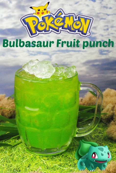 pokemon fruit punch recipes Pokemon Food Recipes, Pokemon Fruit, Pokemon Recipe, Punch Recipes For Kids, Can Pineapple, Fruit Punch Recipe, Punch Drink, Adult Activities, Pokemon Themed Party