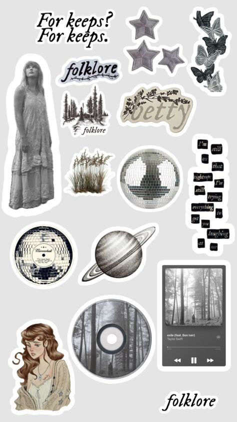 Folklore stickers 🪩 Taylor Swift Template, Eras Tour Scrapbook, Folklore Stickers, Funny Flow Charts, Wallpaper Taylor Swift, Flow Charts, Taylor Swift Stickers, Journal Ideas Templates, Diy Phone Case Design