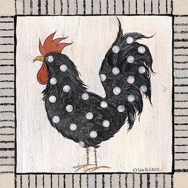 Folk Art Chicken Painting, Chicken Paintings, Farm Animal Paintings, Rooster Painting, Chicken Painting, Bird Paintings, Rooster Art, Chicken Print, Chicken Art