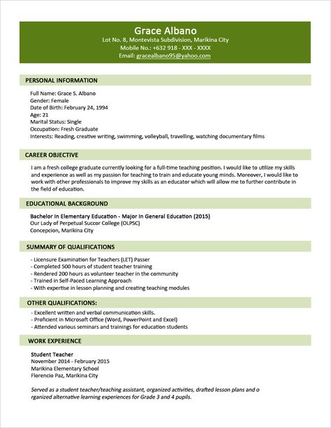 Job Resume Format, Physcology Facts, Sample Resume Format, Best Cv, Job Resume Samples, Resume Ideas, Resume Format For Freshers, Chronological Resume, Sample Resume Templates