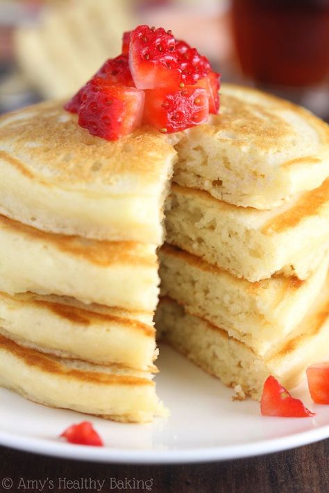 Low Carb Buttermilk Pancakes, Easy Healthy Pancakes, Apple Cinnamon Pancakes, Greek Yogurt Pancakes, Healthy Pancakes, Healthy Pancake Recipes, Cinnamon Pancakes, Buttermilk Recipes, Pancakes Healthy