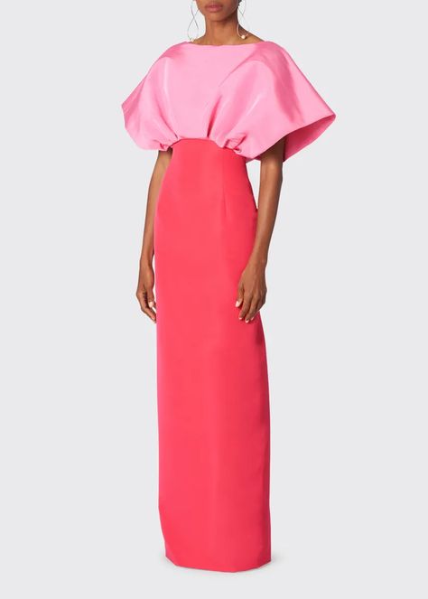 B6RBC Carolina Herrera Colorblock Blouson Gown Outstanding Outfits, Mode Inspo, Clothes Ideas, Hen Party, Carolina Herrera, Bergdorf Goodman, Chic Dress, Dress Codes, Black Tie