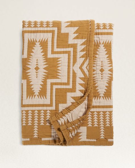 Shop Harding Star Cotton Matelasse Coverlet | Pendleton Pendleton Bedding, Western Candle Holders, Western Candles, Cowhide Furniture, Burlap Rug, Leather Throw Pillows, Rustic Storage, Native American Pottery, Sunbrella Fabric